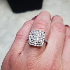 Cz pave statement ring